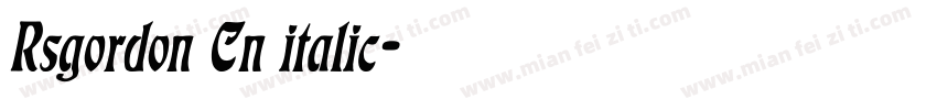 Rsgordon Cn italic字体转换
